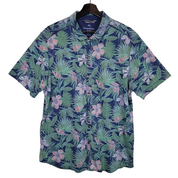 Tommy Bahama Men's Hawaiian Floral Button-Up Shirt Sz XL Resortwear Island Vibes - Picture 2 of 8